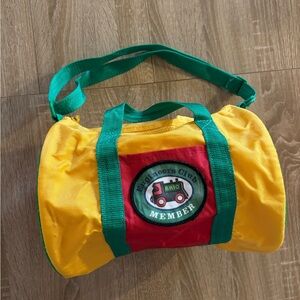 vintage color block Brio Engineers Club Member duffel bag